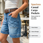 ☀️ Damen Bermuda-Jeans-Shorts mit mittlerer Leibhöhe & Taschen – Jetzt im Sommertrend! 🛍️