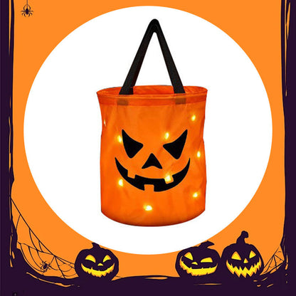 🎃🍬 50% RABATT! Halloween Leuchtende Kürbis-Süßigkeitentasche – Glow-in-the-Dark, weich & geräumig – Perfekt für Trick-or-Treat & Kostümfeste ✨