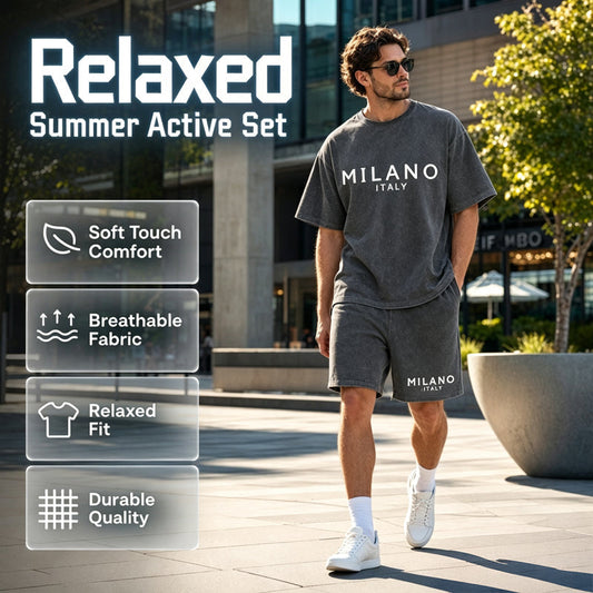 👕🩳 Herren Freizeit-Set aus T-Shirt und Shorts – 50% RABATT! Lockere Passform, atmungsaktiv, perfekt für Sommertage & Entspannung. 🔥☀️