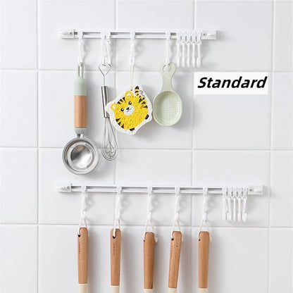🥳2026 BESTSELLER🥾 Slide Rail Hanger Rack – Adjustable Rod, Punch-Free – Fits Standard & Extended Rails – Durable, Heavy-Load – Versatile Storage! 🛡️💨