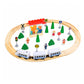 Elektrisches Holzeisenbahn-Schienen-Spielzeugset mit Brücken & Landschaft