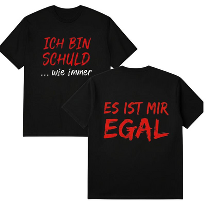🔥Solange der Vorrat reicht 50% Rabatt!🎉Witziges deutsches Slogan-T-Shirt für Herren, schwarz, Kurzarm, Rundhalsausschnitt