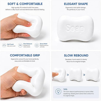 Crunchy Squishy, Bead Squishy, Sensorisches Fidget-Tool zur Entspannung, Büro-Schreibtisch und Familien-Fokusverbesserung, Handgeführtes Squishy mit Perlen, 6x6x6 cm Entspannungsball-Set