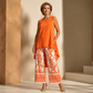 Damen Casual Ärmelloses Oberteil & Weite Hose Set