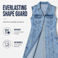 ☀️👗Damen Gilet-Stil Ärmelloses Jeanskleid mit hohem Schlitz