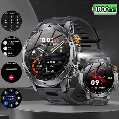⌚ 48% RABATT! 🏆 Smart Bluetooth Sportuhr – 1000mAh Akku, Fitness-Tracking & wasserdicht – Herzfrequenz, Schritte & Schlaf – Kompatibel mit iOS/Android 💪