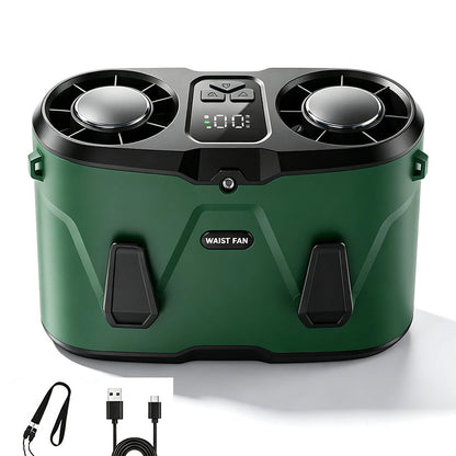 💨 60% RABATT! 🧊 Tragbarer Hüftclip-Ventilator mit Dual-Core-Eiskühlung – Leicht, leistungsstark & wiederaufladbar – Perfekt für heiße Tage, Outdoor & Reisen ☀️