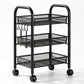 3/4 Tier Mobile Mesh Storage Utility Cart with Wheels