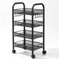 3/4 Tier Mobile Mesh Storage Utility Cart with Wheels