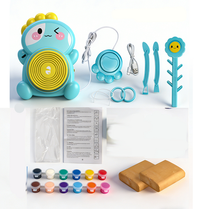 Kinder Elektrische Töpferscheibe DIY Ton-Bastelset
