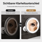 10-fach vergrößernder Schminkspiegel mit LED-Licht und Saugnapf