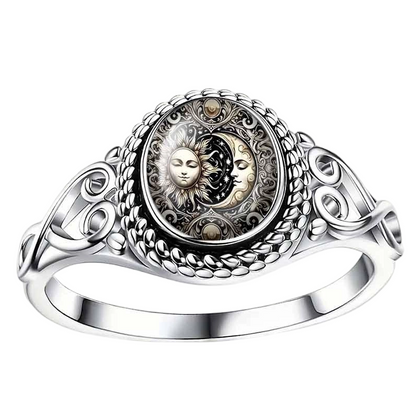 💎Exclusive jewelry💎Retro Sonne und Mond Totem Ring