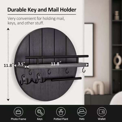 ⏳Nur für kurze Zeit – 50% RABATT⏰Wandmontierter Schlüsselhalter mit Ablage & Haken