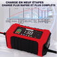 ⚡ Intelligentes KFZ-Batterieladegerät 12V 6A – 9 Stufen & Impulsreparatur – LCD-Farbdisplay für Blei-Säure-Batterien 🚗