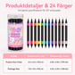💥24-Farben-Nagelkunststifte, 12 doppelseitige Stifte mit zwei Spitzen