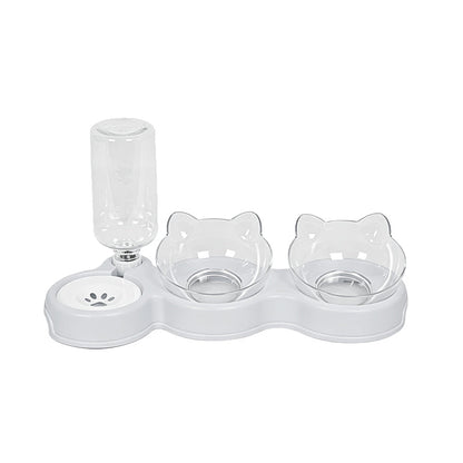 2-in-1 Ergonomisches Erhöhtes Schrägnapf-Set für Haustiere