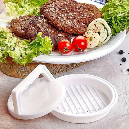 🍔Burgerpresse aus PP für gleichmäßige Patties mit geriffelter Bodenplatte✨