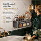 🔥 50 % Rabatt! 🧂 Gewürzregal ohne Bohren – Wandmontierter Küchen Organizer mit Gewürzgläsern & Löffeln