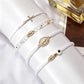 💎Exclusive jewelry💎4-teiliges verstellbares geflochtenes stapelbares Armband-Set