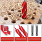 🔧⚡ 8‑teiliges Spiralbohrer‑Set – 4 Schneiden für die Holzbearbeitung ✨
