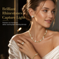 💎Goldfarbenes 4-teiliges Herz-Schmuckset mit Kette und Ohrringen