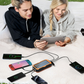 ⏳ Kun for en kort tid – 50 % RABATT ⏰Solcelleladerbank med innebygde kabler og lommelykt