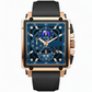 ⌚ NUR FÜR KURZE ZEIT 50 % RABATT! ✨ Herren-Skelettuhr mit quadratischem Zifferblatt, Chronograph und Silikonarmband 🌀