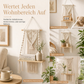 ⏳ Kun for en kort tid – 50 % RABATT ⏰Böhmisch handgewebte Makramee-Wandbehang-Schwebeboden für Bücher und Pflanzen, Wohnzimmerdekoration