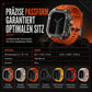 Integriertes Smartwatch-Armband mit Schutzhülle, farbblockiertes, transluzentes Sportarmband für 40 mm, 41 mm, 42 mm, 44 mm, 45 mm, 46 mm, 49 mm