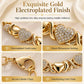 💖✨ 4-teiliges Schmuckset mit Herzdesign – Halskette, Armband, Ring & Ohrringe in Goldton