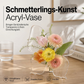 ✨🦋 Transparente Acrylvase mit Schmetterlingskunst-Motiv – Stilvolle Tischdeko