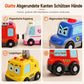 ⏳Nur für kurze Zeit – 50% RABATT⏰4-teiliges magnetisches Elektrospielzeugauto-Set mit Ton und Licht, Cartoon-Stapel- und Krabbelautos für Babys und Kleinkinder