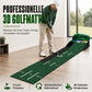 Tragbares Mini-Golf-Putting-Matte, Indoor- und Outdoor-Golf-Übungsgrün-Trainer mit 3 Löchern, 264 x 19,5 cm
