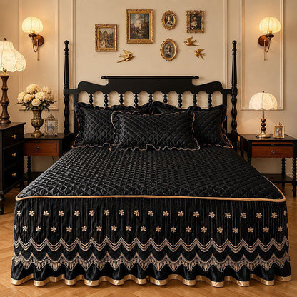 🛏️ 50 % Rabatt! 🧵 Gesteppter Bettvolant – atmungsaktiv, rundum blickdicht & einfach anzubringen ✨