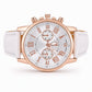 🌸 JETZT 50 % RABATT! 🌸 Schlichte Damen-Quarzuhr mit Lederarmband und Drei-Augen-Zifferblatt