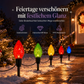 ⏳Nur für kurze Zeit – 50% RABATT⏰Solarbetriebene 5-in-1 Erdspießlichter mit diamantartiger Facettenbirne für Garten, Hof und Festtagsdekoration