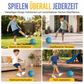 🟡50 % Rabatt✨LED‑Springball, leuchtendes Spielzeug mit Schwammbezug für sensorische Übungen bei Kindern