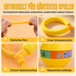 🟡50 % Rabatt✨LED‑Springball, leuchtendes Spielzeug mit Schwammbezug für sensorische Übungen bei Kindern