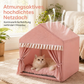 ⏳Zeitlich befristetes Sonderangebot⏰ Halbgeschlossenes Indoor-Zelthaus für Haustiere: Geeignet für Katzen und Hunde, Passend für Alle Jahreszeiten