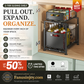 📢📢50% OFF !! ⏰Double-Tier Pull-Out Shelf Cabinet Organiser – 5 Height Adjustments, 2 Pull-Out Tiers, Carbon Steel & Large Capacity – No Assembly Required ✨